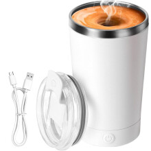 Electric Stirring Coffee Mug,Self Mixing Mug400ML StainlessSteel Automatic Stirring Mixer Cup Suitable for Coffee,Milk,A