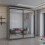 MN Furniture Double Sliding Full Mirror Wardrobe Grey 150cm 1