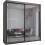 MN Furniture Double Sliding Full Mirror Wardrobe Grey 150cm 2