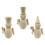 9Pièces Figurines Bois Non Fini Jouets DIY 2