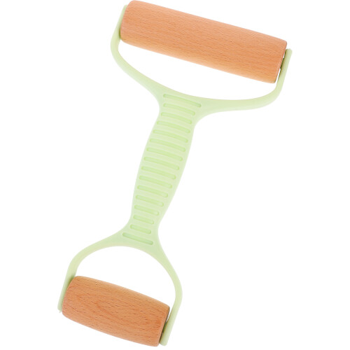2Pcs Dual-End Green Wooden Plastic Pastry Roller for Home Baking 2
