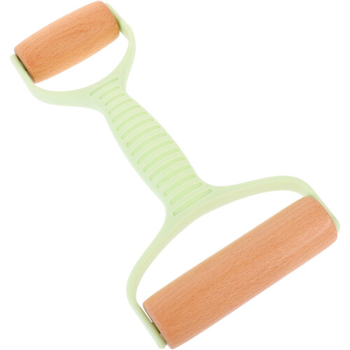 2Pcs Dual-End Green Wooden Plastic Pastry Roller for Home Baking 1