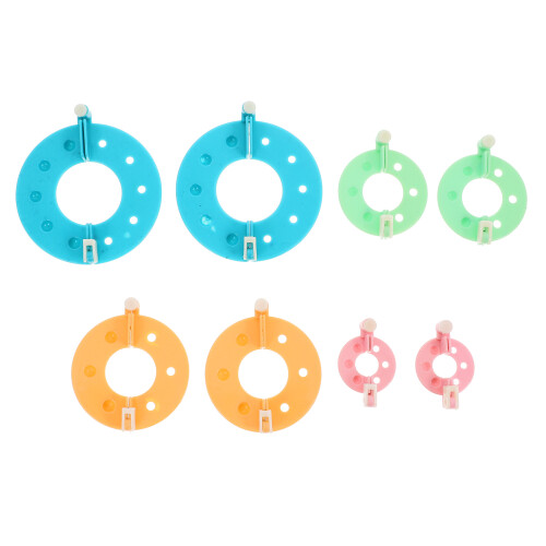 2Ensembles Pompom Makers Plastique Multicolores, Kit Tricot DIY Facile