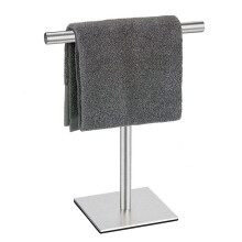Support de Porte-Serviettes pour Salle de Bain, Porte-Serviettes sur Pied en Acier Inoxydable, Barre Ă Serviettes pour Salle de Bain - Argent