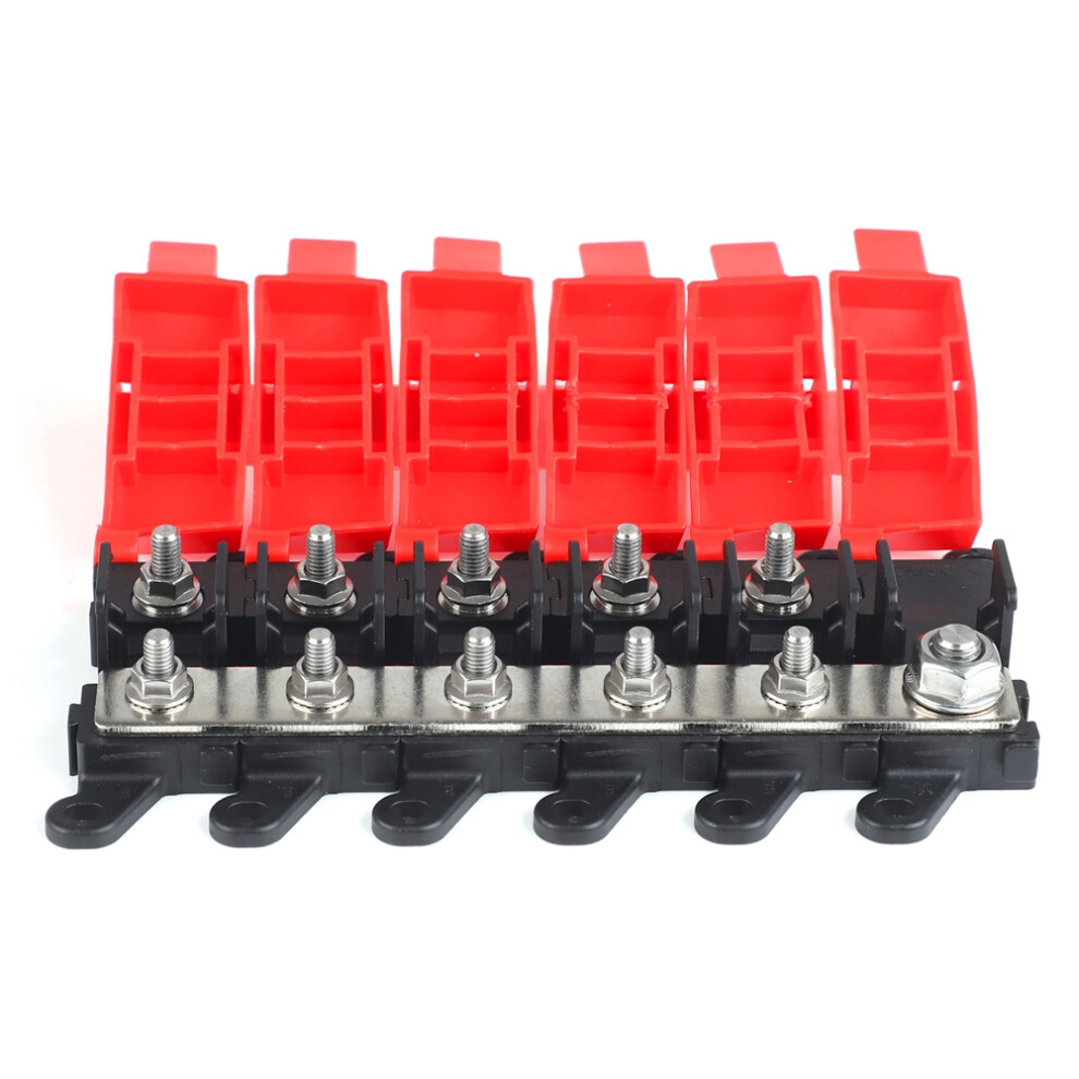 5 Way Car Midi Fuse Box Block Holder 200A Multi-Pole Fuse Block Marine Suv Bdfs Midi Fuse Holder For Rv Car Boat Bus Tauoh