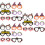 18Pcs Halloween Glasses Frames for Kids Assorted Colors Party Props 9