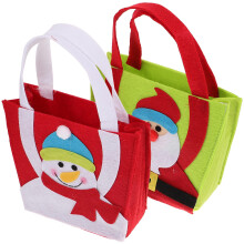 6Pcs Christmas Treat Bags Durable Non-Woven Fabric Candy Goodie Bags