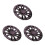 3Pièces Cache-Moyeux Noir Pour De Golf Décoratif 4