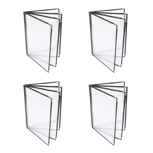 4 Capas de Menu PCS, Capas de Menu 8,5X11 Polegadas, Suporte de Menu 4 PáGina 8 VisualizaçãO, Capas de Menu de Restaurante para Papel Tamanho A4,