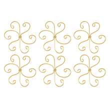 6pcs Plant Stem Support, Metal Monstera Holder Support Design Bamboo Clamp Set
