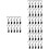 200Pcs Black Curtain Curtain Fixing Accessories 6