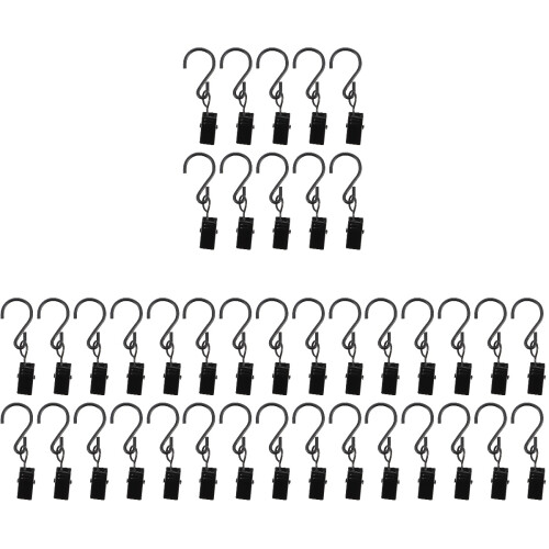 200Pcs Black Curtain Curtain Fixing Accessories 1