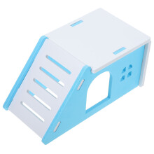 3Pcs Sky-Blue PVC Hamster Houses Durable Small Pet Hideouts for Cage