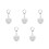 5Pcs Waterproof Personal Alarm Keychain White Mini Security for Women 9