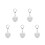 5Pcs Waterproof Personal Alarm Keychain White Mini Security for Women 7