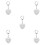 5Pcs Waterproof Personal Alarm Keychain White Mini Security for Women 5