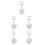 5Pcs Waterproof Personal Alarm Keychain White Mini Security for Women 4