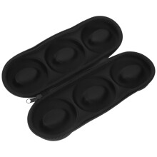 4Pcs Eva Watch Storage Case Black Portable 3-Slot Anti-Fall Organizer