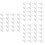 60Pcs Reusable White Plastic Tent Pole Fittings for Canopy Frames 8