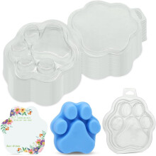 25 Pack Cat'S Claw Shaped Wax Melt Clamshells, for Wax Cubes, Clear Empty Tray Molds for Wickless Tarts Candles