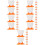 40Pcs Cartoon Egg Cups Holder Orange PP Egg Stand for Breakfast Table 9