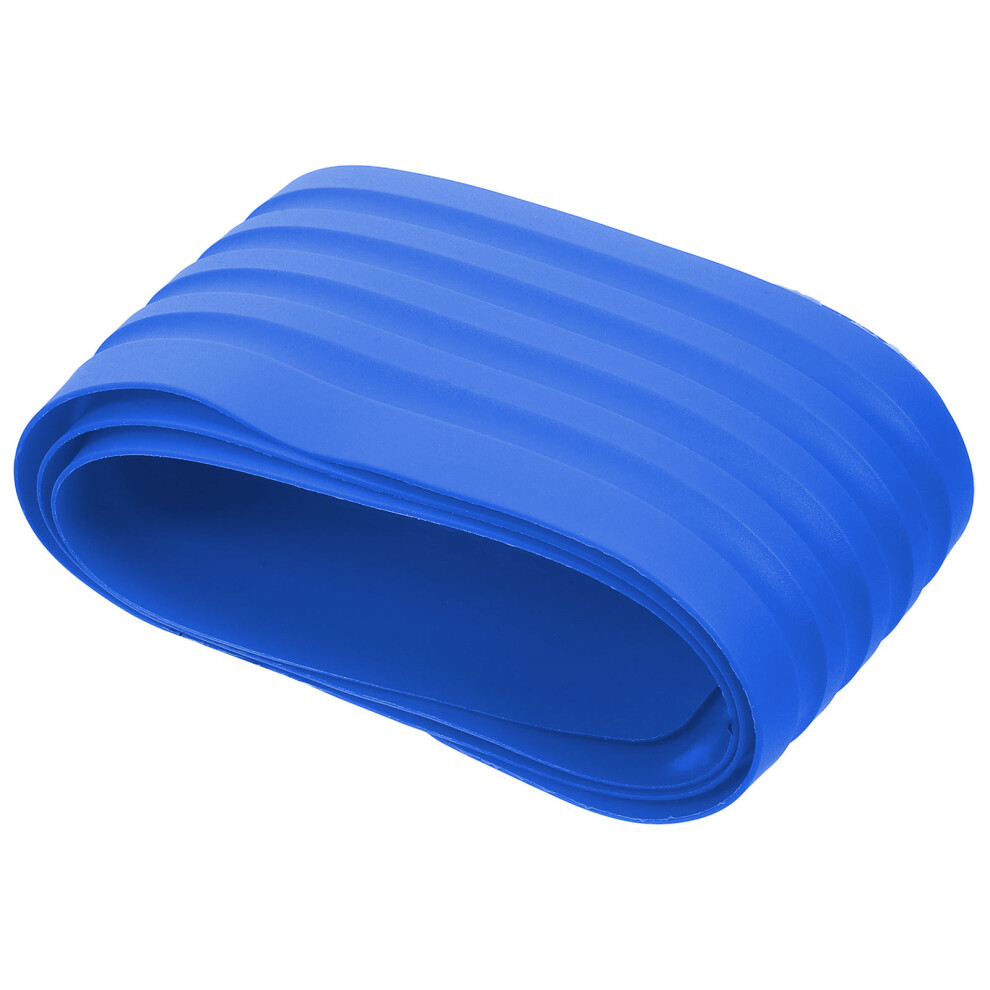 4Pcs Car Rear Bumper Protector Rubber Pvc Scratch Resistant Guard Blue 3272744692576