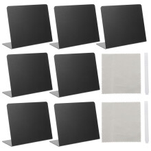 4Sets Desktop Plastic Chalkboard Signs Erasable Writing Memo Boards