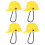 20Pcs Mini Doll Yellow ABS Safe Decorative Hats for Dolls 1