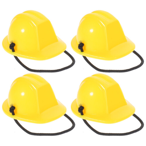 20Pcs Mini Doll Yellow ABS Safe Decorative Hats for Dolls 2