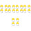 20Pcs Mini Doll Yellow ABS Safe Decorative Hats for Dolls 6