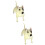 2Pcs Terrier Dog Ornaments Plastic Standing Models for Home 9
