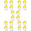 20Pcs Mini Doll Yellow ABS Safe Decorative Hats for Dolls 10