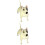 2Pcs Terrier Dog Ornaments Plastic Standing Models for Home 7