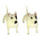 2Pcs Terrier Dog Ornaments Plastic Standing Models for Home 4