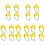 20Pcs Mini Doll Yellow ABS Safe Decorative Hats for Dolls 4