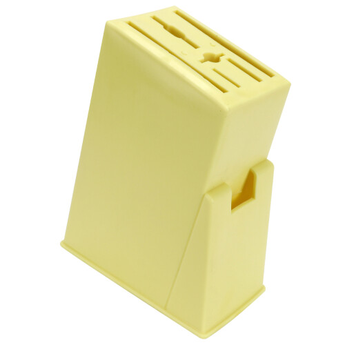 3Pcs Yellow Kitchen Organizer Block Stand Plastic Cutlery Holder