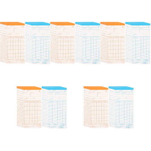5Sets Premium Double-Sided Attendance Cards Paper for Office Tracking 2