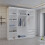 MN Furniture Double Sliding Full Mirror Wardrobe White 200cm 3