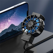 X16 Mobiltelefonkylare 7 Blad 45 Mm FläKt USB-StröMföRsöRjning Mobiltelefon Luftkylare för 4-6,7 Tums Telefon