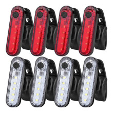 8Pack USB Uppladdningsbar LED-Cykelbakljus, FräMre StråLkastare och Bakre Cykelljus för LandsväGscykling