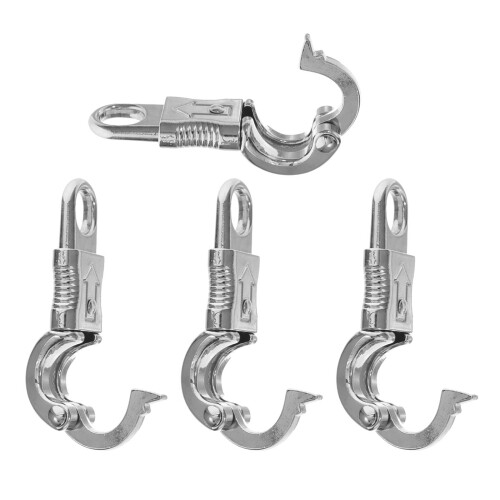 12Pcs Silver Snap Hook Clips Zinc Alloy Quick Release Rope Hooks