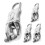 12Pcs Silver Snap Hook Clips Zinc Alloy Quick Release Rope Hooks 3