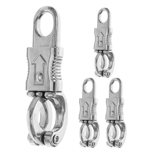 12Pcs Silver Snap Hook Clips Zinc Alloy Quick Release Rope Hooks 1
