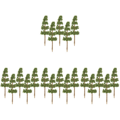 20Pcs Mini Sand Table Green Tree Models Plastic for Kids Scene Layout 2