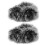 10Pcs Soft Grey Microphone Covers Windproof Furry Lapel Mic Shields 2