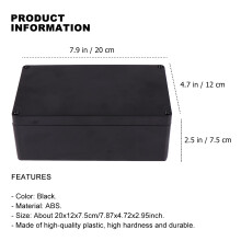 4St Zwarte Duurzame Outdoor Elektronische Box Met Afdichting