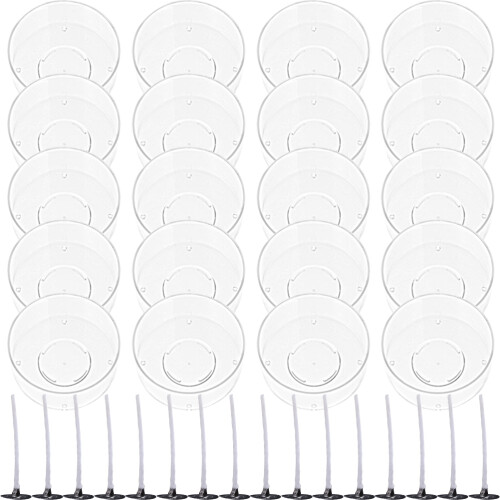 3Sets Clear Round Plastic Candle Holders for DIY Wax Melt Storage