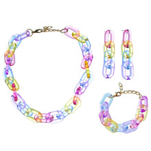 3Sets Stijlvolle Sieraden Set Oorbellen Armband Ketting