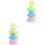 2Pcs 3-Compartment Dispenser Multi-Use Snack Container 3