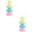 2Pcs 3-Compartment Dispenser Multi-Use Snack Container 5